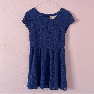 Blue lace dress